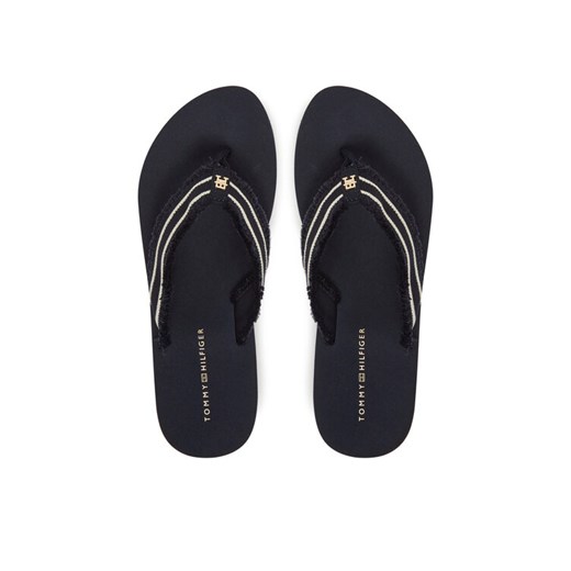 Japonki Tommy Hilfiger TH Webbing Beach Sandal FW0FW08739 Granatowy ze sklepu eobuwie.pl w kategorii Klapki damskie - zdjęcie 183807438
