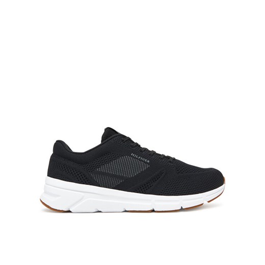 Sneakersy Tommy Hilfiger Modern Comfort Run Knit FM0FM05524 Czarny ze sklepu eobuwie.pl w kategorii Buty sportowe męskie - zdjęcie 183807519