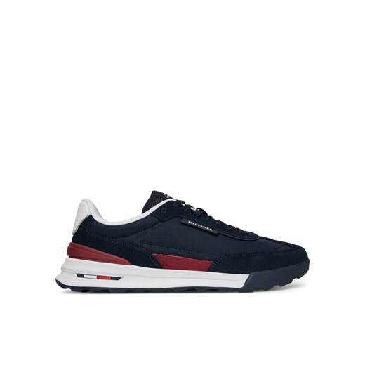 Sneakersy Tommy Hilfiger Retro Runner Nylon Mix FM0FM05523 Granatowy ze sklepu eobuwie.pl w kategorii Buty sportowe męskie - zdjęcie 183807528