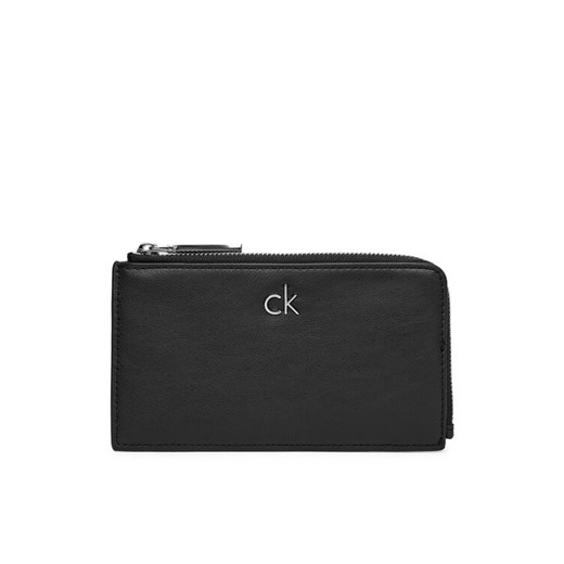 Etui na karty kredytowe Calvin Klein Ck Re-Lock Lg Cc Holder W L Zip LV04F1032G Czarny ze sklepu eobuwie.pl w kategorii Portfele damskie - zdjęcie 183807529