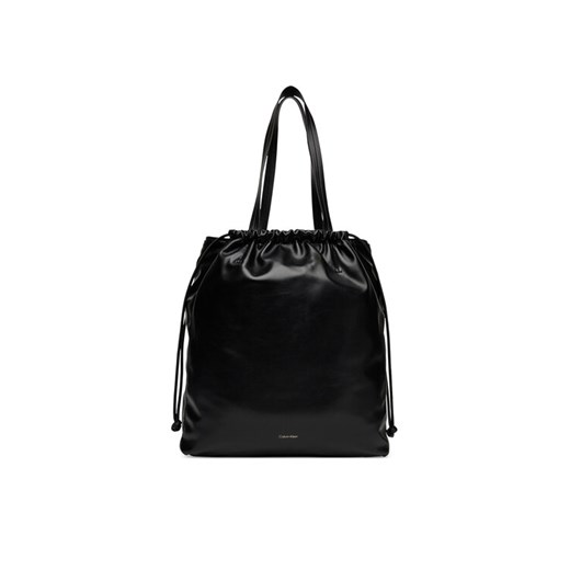 Torebka Calvin Klein Drawstring Tote LV04K3159G Czarny ze sklepu eobuwie.pl w kategorii Torebki worki - zdjęcie 183807547