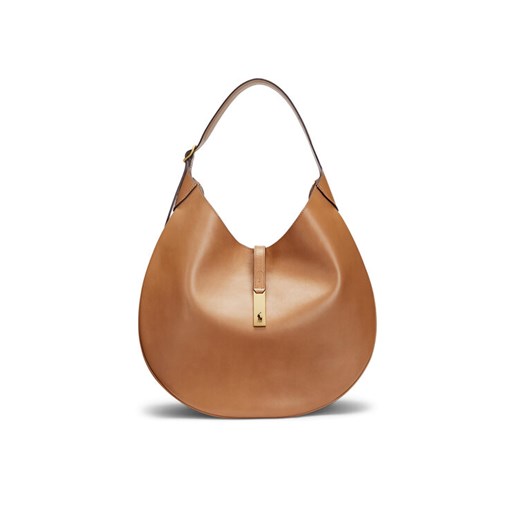 Torebka Polo Ralph Lauren 428867518002 Brązowy ze sklepu eobuwie.pl w kategorii Torebki hobo - zdjęcie 183807727