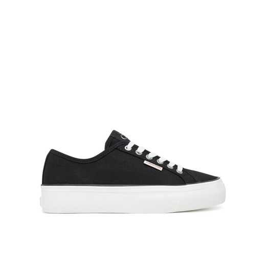 Tenisówki Calvin Klein Jeans Vulc Flatform Ctn Logo Tag YW0YW01838 Czarny ze sklepu eobuwie.pl w kategorii Trampki damskie - zdjęcie 183807729