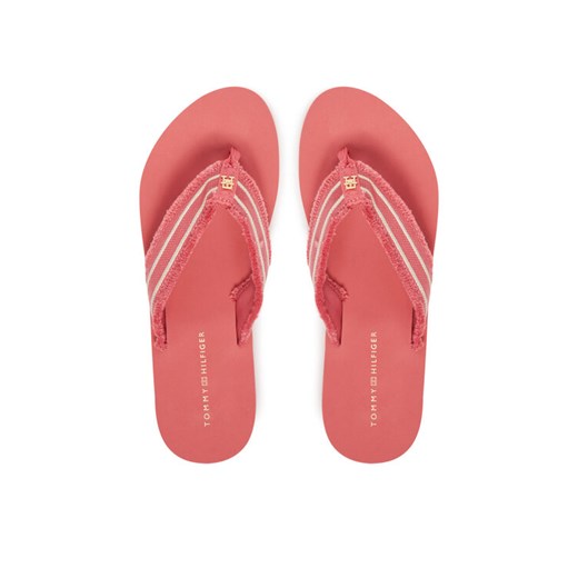 Japonki Tommy Hilfiger TH Webbing Beach Sandal FW0FW08739 Koralowy ze sklepu eobuwie.pl w kategorii Klapki męskie - zdjęcie 183807919