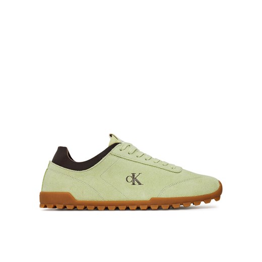 Sneakersy Calvin Klein Jeans Low Profile Runner Mg Sue YW0YW01898 Zielony ze sklepu eobuwie.pl w kategorii Buty sportowe damskie - zdjęcie 183807926
