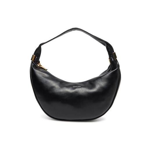 Torebka Calvin Klein Pinched Soft Crescent Sm LV04F3010G Czarny ze sklepu eobuwie.pl w kategorii Torebki hobo - zdjęcie 183808015
