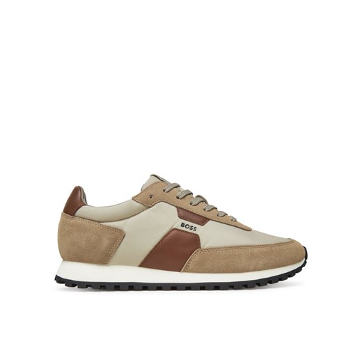 Sneakersy BOSS Parkour 50548723 Beżowy ze sklepu eobuwie.pl w kategorii Buty sportowe męskie - zdjęcie 183808019
