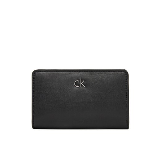 Duży Portfel Damski Calvin Klein Ck Re-Lock Medium Bifold LV04F1033G Czarny ze sklepu eobuwie.pl w kategorii Portfele damskie - zdjęcie 183808055