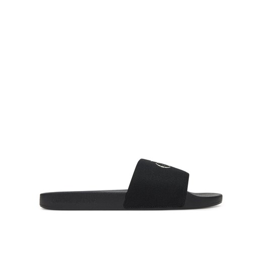 Klapki Calvin Klein Jeans Slide Monologo Cv YM0YM01367 Czarny ze sklepu eobuwie.pl w kategorii Klapki męskie - zdjęcie 183808288