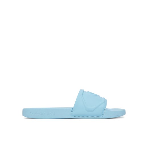 Klapki Calvin Klein Jeans Slide Pu Hf Mg YW0YW01879 Błękitny ze sklepu eobuwie.pl w kategorii Klapki damskie - zdjęcie 183808307