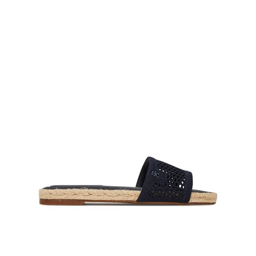 Espadryle Tommy Hilfiger Knit Mesh Espadrille Flat Sandal FW0FW08744 Granatowy ze sklepu eobuwie.pl w kategorii Espadryle damskie - zdjęcie 183808335