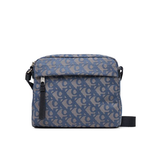 Saszetka Calvin Klein Slouched Monogram Mini Zip Fligh LV04G3175G Błękitny ze sklepu eobuwie.pl w kategorii Saszetki - zdjęcie 183808349