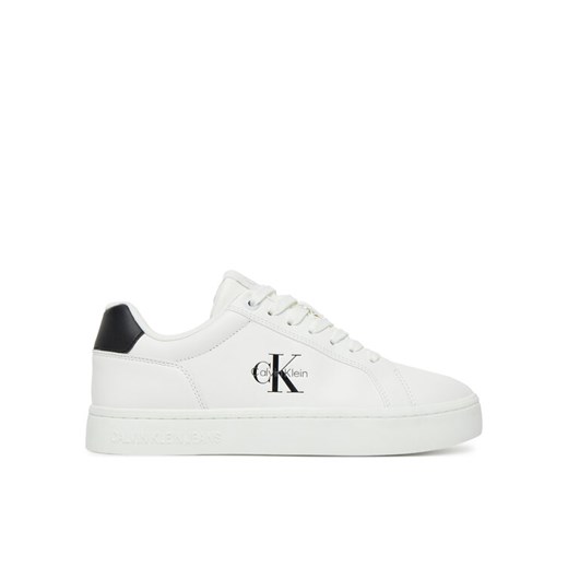 Calvin Klein Jeans Sneakersy Classic Cupsole Mono Lth Wn YW0YW01902 Biały ze sklepu MODIVO w kategorii Buty sportowe damskie - zdjęcie 183813167