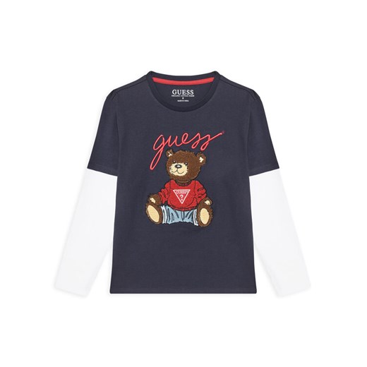 Guess Bluzka L4BI13 I3Z14 Granatowy Regular Fit ze sklepu MODIVO w kategorii T-shirty chłopięce - zdjęcie 183813255