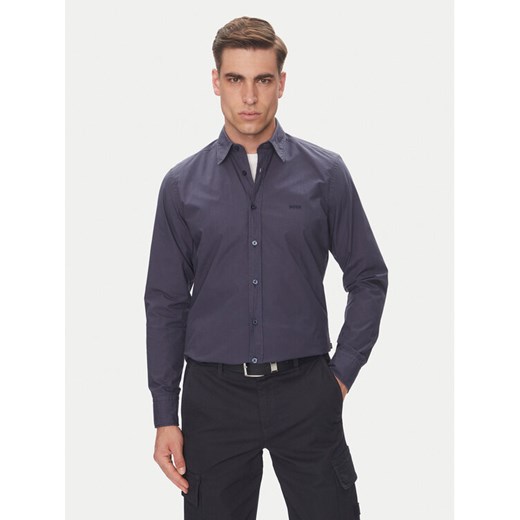 Boss Koszula Relegant 50518304 Granatowy Regular Fit ze sklepu MODIVO w kategorii Koszule męskie - zdjęcie 183813258