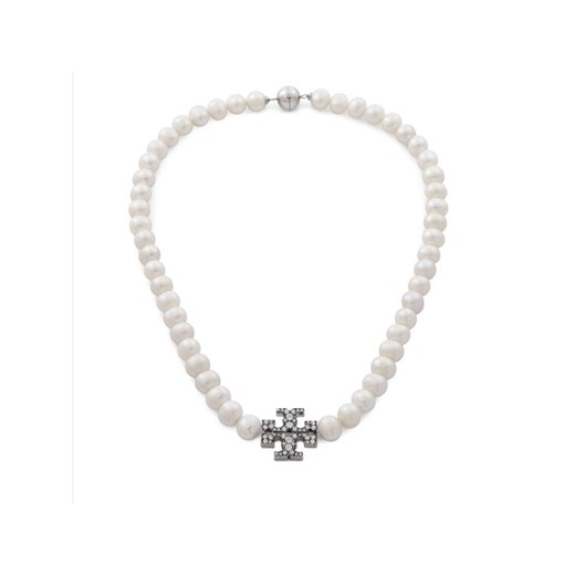 Tory Burch Naszyjnik Kira Pearl 164617 Biały ze sklepu MODIVO w kategorii Naszyjniki - zdjęcie 183813276