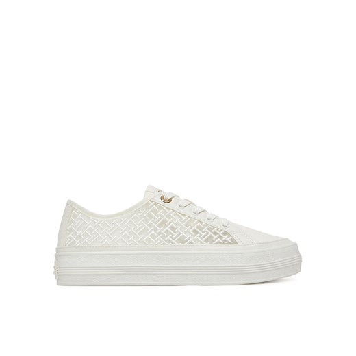Tommy Hilfiger Sneakersy Vulc Embroidered Sneaker FW0FW08685 Biały ze sklepu MODIVO w kategorii Buty sportowe damskie - zdjęcie 183813277