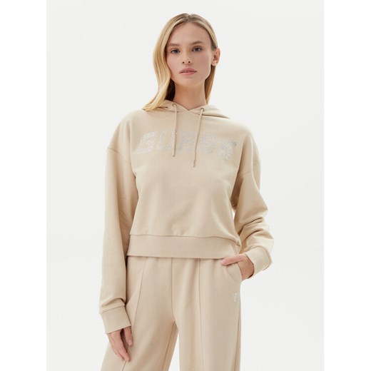 Guess Bluza V5GQ09 KCRP0 Beżowy Relaxed Fit ze sklepu MODIVO w kategorii Bluzy damskie - zdjęcie 183813316