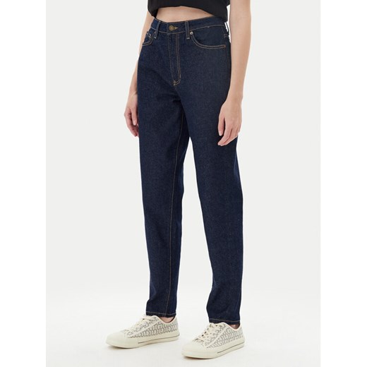 Guess Jeans Jeansy W4YA0D D5CC1 Granatowy Mom Fit ze sklepu MODIVO w kategorii Jeansy damskie - zdjęcie 183813359