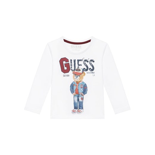 Guess Bluzka N5YI23 K8HM4 Biały Regular Fit ze sklepu MODIVO w kategorii T-shirty chłopięce - zdjęcie 183813416