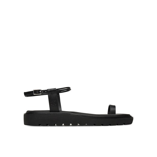 Calvin Klein Jeans Sandały Rope Toe Post Sandal Lth Mg YW0YW01893 Czarny ze sklepu MODIVO w kategorii Sandały damskie - zdjęcie 183813436