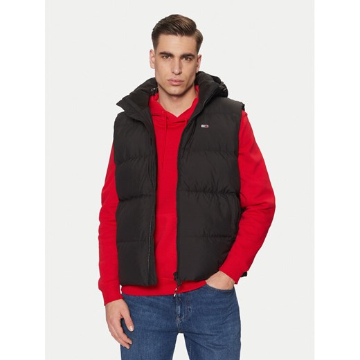 Tommy Jeans Bezrękawnik Essential DM0DM20465 Czarny Regular Fit ze sklepu MODIVO w kategorii Kamizelki męskie - zdjęcie 183813445