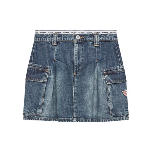 Guess Spódnica jeansowa J5RD07 D45E0 Niebieski Regular Fit ze sklepu MODIVO w kategorii Spódnice dziewczęce - zdjęcie 183813456