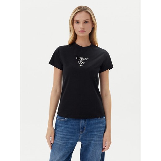 Guess T-Shirt V4YI21 KCDH1 Czarny Slim Fit ze sklepu MODIVO w kategorii Bluzki damskie - zdjęcie 183813469