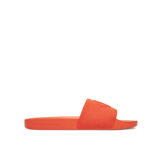 Calvin Klein Jeans Klapki Slide Hf Mono Cv YM0YM01282 Pomarańczowy ze sklepu MODIVO w kategorii Klapki męskie - zdjęcie 183813496