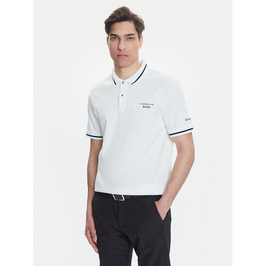 BOSS Polo C-Parris 197 50543257 Biały Regular Fit ze sklepu MODIVO w kategorii T-shirty męskie - zdjęcie 183813497