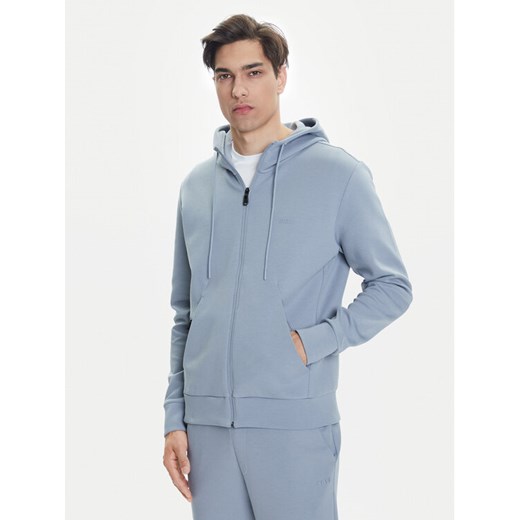 BOSS Bluza Saggy 50506161 Szary Regular Fit ze sklepu MODIVO w kategorii Bluzy męskie - zdjęcie 183813499