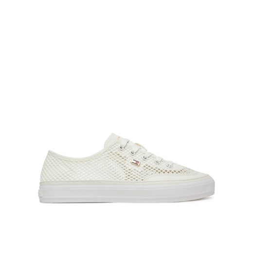 Tommy Hilfiger Sneakersy Th Open Mesh Vulc Sneaker FW0FW08684 Biały ze sklepu MODIVO w kategorii Buty sportowe damskie - zdjęcie 183813508