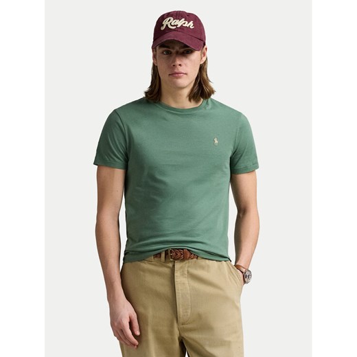 Polo Ralph Lauren T-Shirt 710671438432 Zielony Custom Slim Fit ze sklepu MODIVO w kategorii T-shirty męskie - zdjęcie 183813549