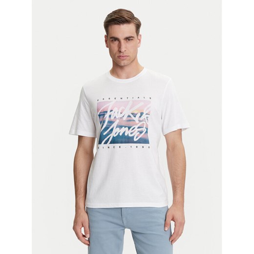 Jack&Jones T-Shirt Colton 12268438 Biały Standard Fit ze sklepu MODIVO w kategorii T-shirty męskie - zdjęcie 183813605