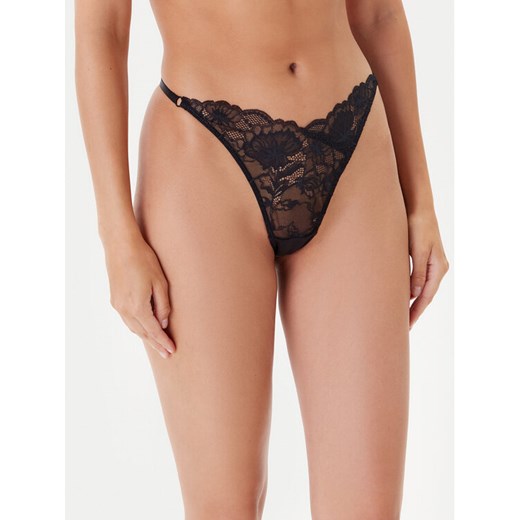 Hunkemöller Stringi Stormi 301619 Czarny ze sklepu MODIVO w kategorii Majtki damskie - zdjęcie 183813627