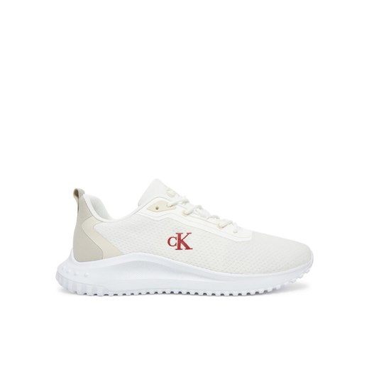 Calvin Klein Jeans Sneakersy Eva Runner Mix Mesh YM0YM01285 Biały ze sklepu MODIVO w kategorii Buty sportowe męskie - zdjęcie 183813647