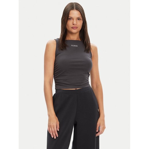 Guess Top V5YP00 J1314 Szary Slim Fit ze sklepu MODIVO w kategorii Bluzki damskie - zdjęcie 183813687