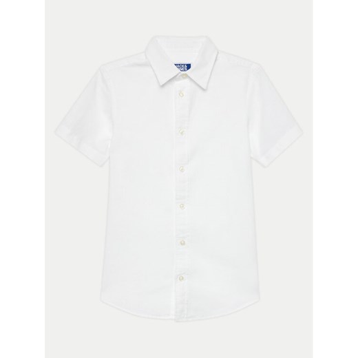 Jack&Jones Junior Koszula 12248938 Biały Regular Fit ze sklepu MODIVO w kategorii Koszule chłopięce - zdjęcie 183813707