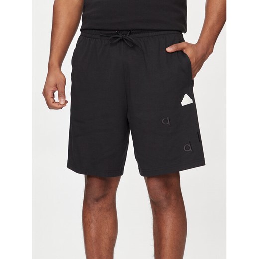 adidas Szorty sportowe Embroidered Ice Hockey IP4075 Czarny Regular Fit ze sklepu MODIVO w kategorii Spodenki męskie - zdjęcie 183813726