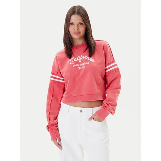 Guess Bluza W5YQ24 K68I4 Koralowy Regular Fit ze sklepu MODIVO w kategorii Bluzy damskie - zdjęcie 183813737