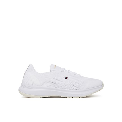 Tommy Hilfiger Sneakersy Th Knit Runner FW0FW08813 Biały ze sklepu MODIVO w kategorii Buty sportowe damskie - zdjęcie 183813829