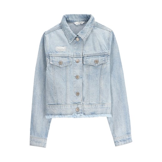Coccodrillo Kurtka jeansowa WC5152301JCG Błękitny Regular Fit ze sklepu MODIVO w kategorii Kurtki dziewczęce - zdjęcie 183813919