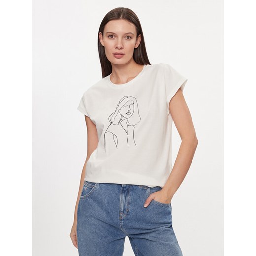 Vero Moda T-Shirt 10298088 Biały Box Fit ze sklepu MODIVO w kategorii Bluzki damskie - zdjęcie 183813996