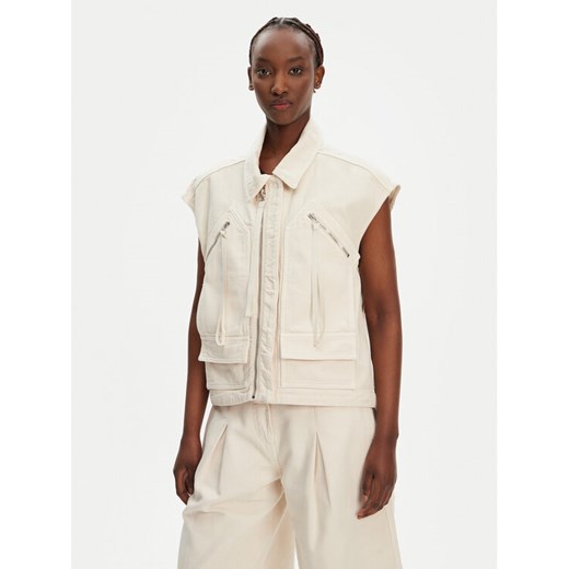 PINKO Kamizelka Gerard Gilet 105237 A2M8 Écru Regular Fit ze sklepu MODIVO w kategorii Kamizelki damskie - zdjęcie 183814018