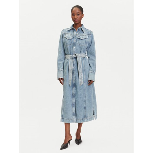 BOSS Sukienka jeansowa 50546068 Niebieski Regular Fit ze sklepu MODIVO w kategorii Sukienki - zdjęcie 183814019