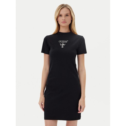 Guess Sukienka codzienna V4YK02 KCDH1 Czarny Regular Fit ze sklepu MODIVO w kategorii Sukienki - zdjęcie 183814039