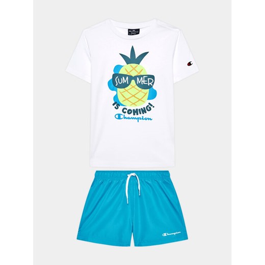 Champion Komplet t-shirt i spodenki 306392 Biały Regular Fit ze sklepu MODIVO w kategorii Komplety chłopięce - zdjęcie 183814109
