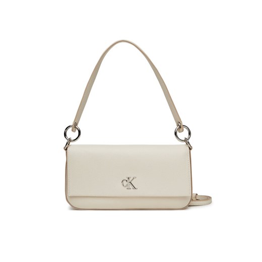 Calvin Klein Jeans Torebka Minimal Monogram Shoulder Pouch LV04K3161G Biały ze sklepu MODIVO w kategorii Torebki damskie - zdjęcie 183814187