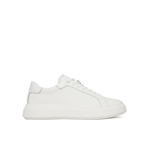 Calvin Klein Sneakersy Chunky Low Top Lace Up Mono HM0HM01970 Biały ze sklepu MODIVO w kategorii Buty sportowe męskie - zdjęcie 183814207