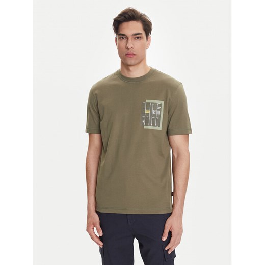 BOSS T-Shirt Te_Container 50546920 Zielony Regular Fit ze sklepu MODIVO w kategorii T-shirty męskie - zdjęcie 183814309